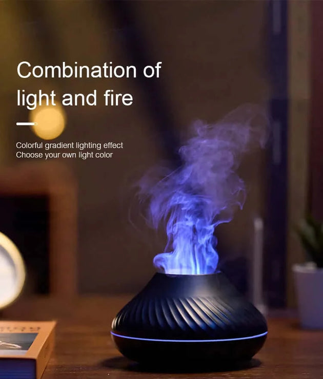 Aroma Diffuser: Elevate Your Senses with the 130ml USB Portable Air Humidifier and Color Flame Night Light econXpress