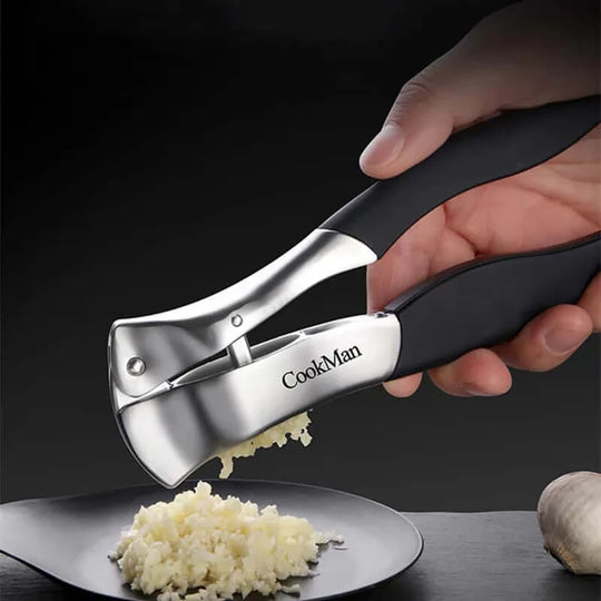 Stainless Steel Precision: Kitchen Garlic Press - Your Essential Manual Garlic Masher and Vegetable Chopping Tool econXpress