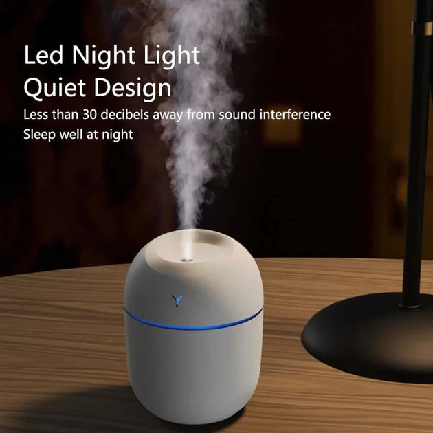 Mini Humidifier and Aromatherapy Aromafuse 250ML Diffuser with Romantic Lighting for Home and Car econXpress