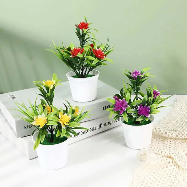 Vibrant Blooms: Artificial Potted Lotus Collection econXpress